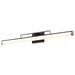 Vanity Nuvo 62-659 Solano LED Large Vanity - Black and Brushed Nickel Finish - White Acrylic Lens Nuvo