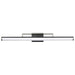 Vanity Nuvo 62-659 Solano LED Large Vanity - Black and Brushed Nickel Finish - White Acrylic Lens Nuvo