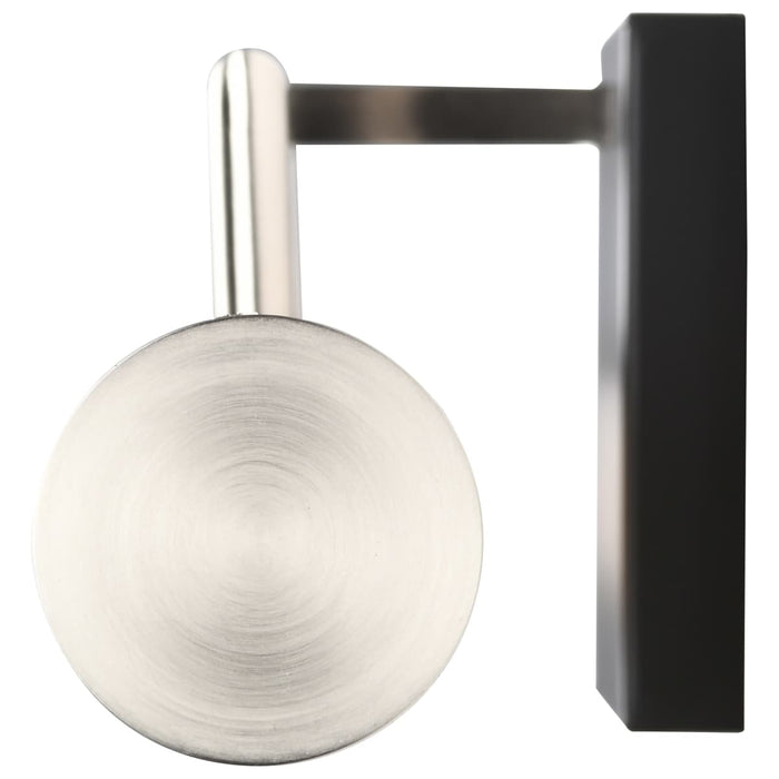 Vanity Nuvo 62-659 Solano LED Large Vanity - Black and Brushed Nickel Finish - White Acrylic Lens Nuvo