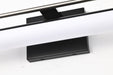 Vanity Nuvo 62-659 Solano LED Large Vanity - Black and Brushed Nickel Finish - White Acrylic Lens Nuvo