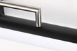 Vanity Nuvo 62-659 Solano LED Large Vanity - Black and Brushed Nickel Finish - White Acrylic Lens Nuvo