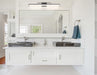 Vanity Nuvo 62-659 Solano LED Large Vanity - Black and Brushed Nickel Finish - White Acrylic Lens Nuvo