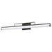 Vanity Nuvo 62-659 Solano LED Large Vanity - Black and Brushed Nickel Finish - White Acrylic Lens Nuvo