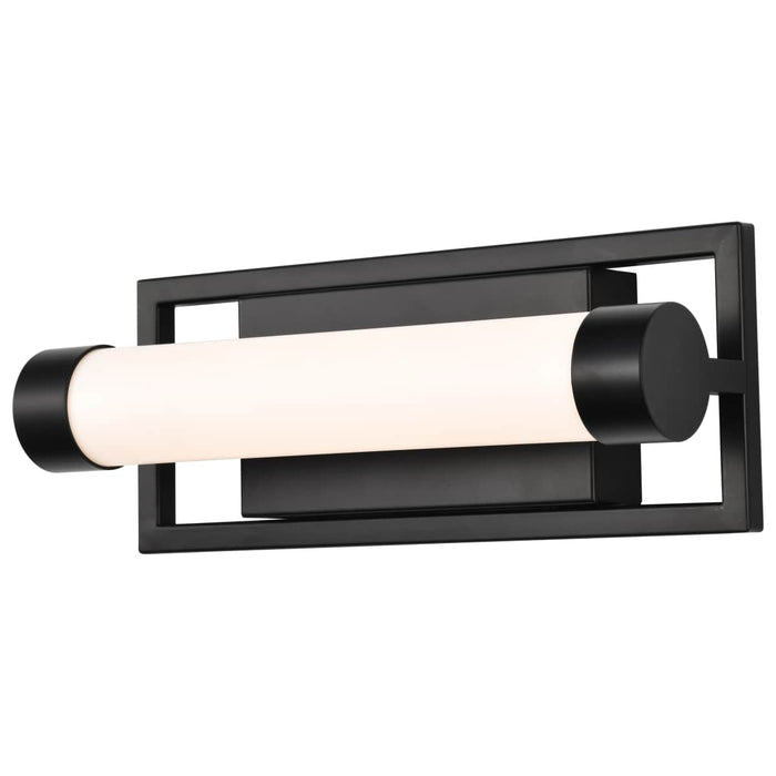 Vanity Nuvo 62-666 Canal LED Small Vanity - Matte Black Finish - White Acrylic Lens Nuvo