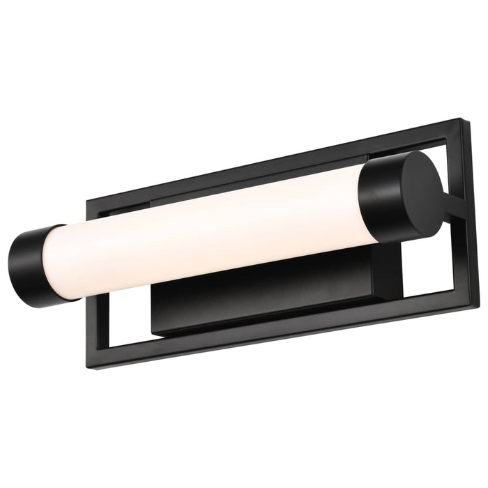 Vanity Nuvo 62-666 Canal LED Small Vanity - Matte Black Finish - White Acrylic Lens Nuvo