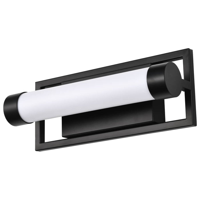 Vanity Nuvo 62-666 Canal LED Small Vanity - Matte Black Finish - White Acrylic Lens Nuvo