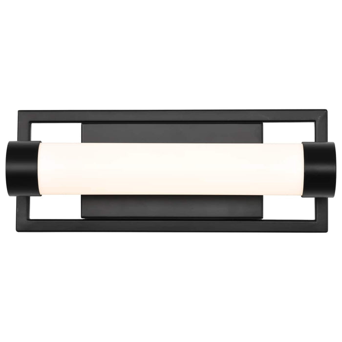 Vanity Nuvo 62-666 Canal LED Small Vanity - Matte Black Finish - White Acrylic Lens Nuvo