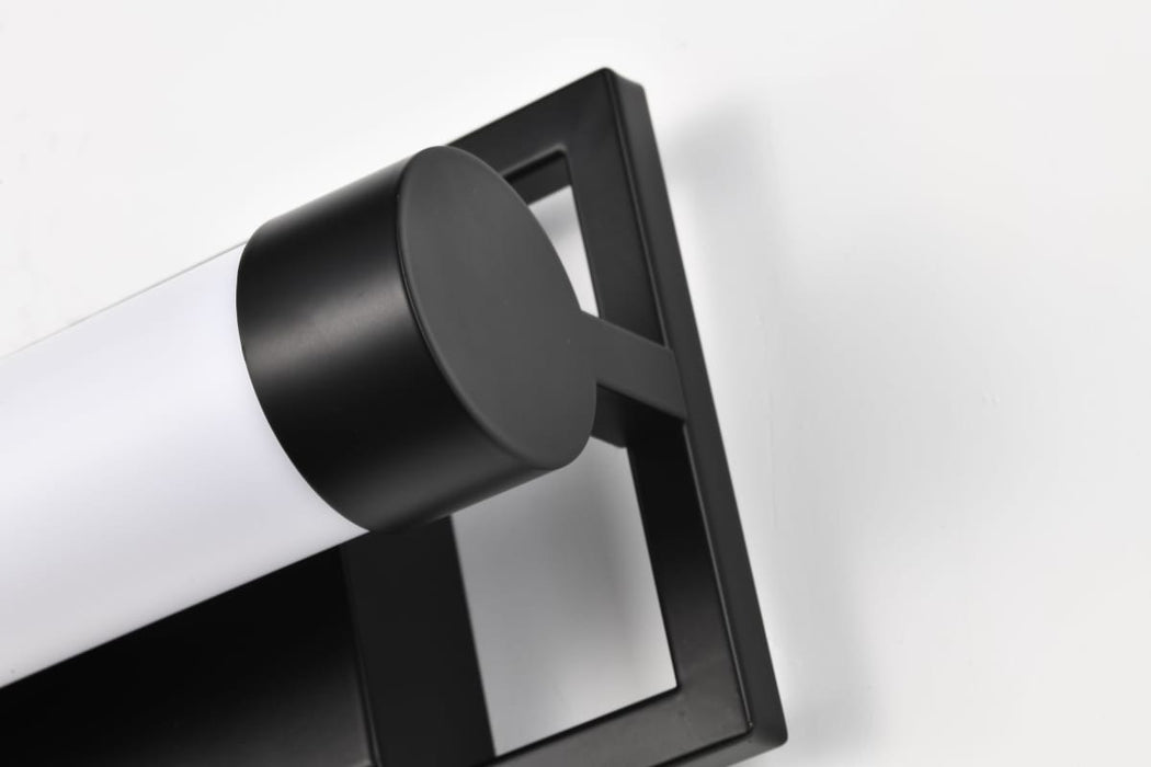 Vanity Nuvo 62-666 Canal LED Small Vanity - Matte Black Finish - White Acrylic Lens Nuvo