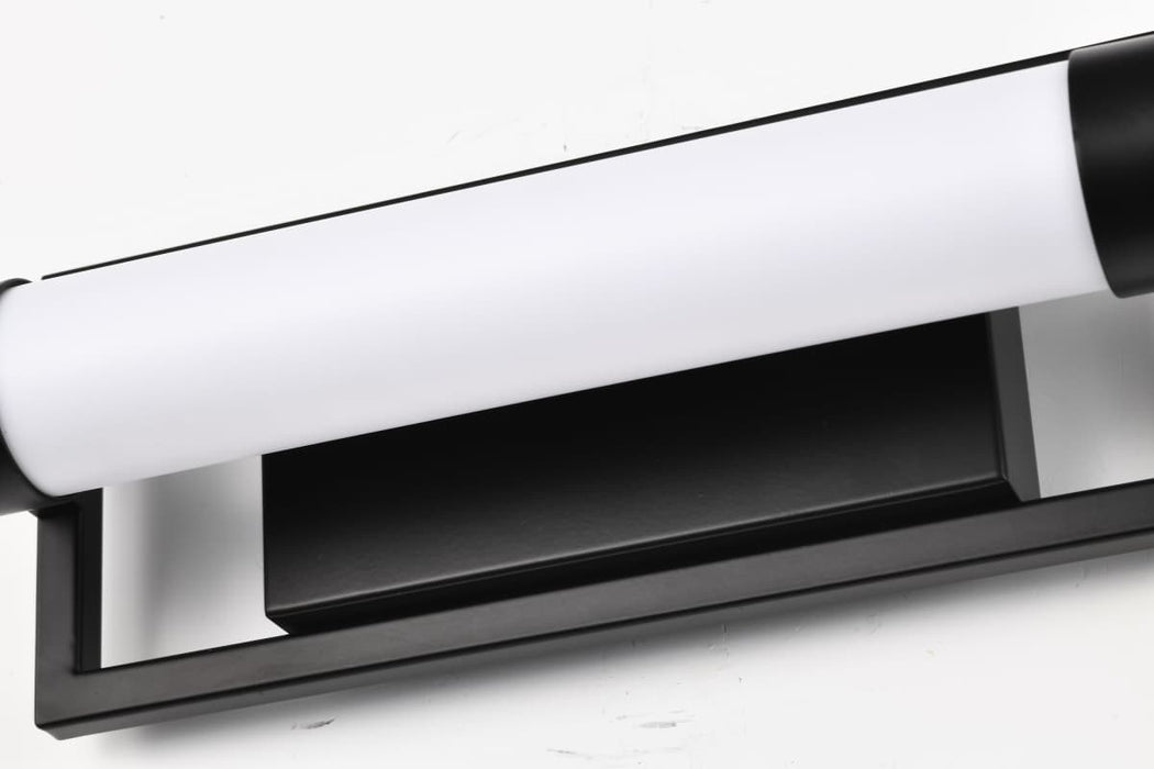 Vanity Nuvo 62-666 Canal LED Small Vanity - Matte Black Finish - White Acrylic Lens Nuvo