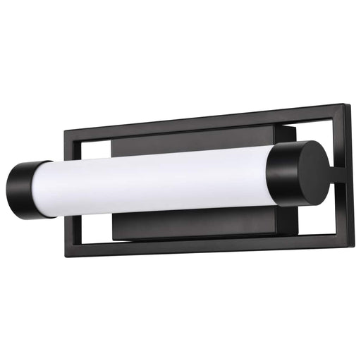 Vanity Nuvo 62-666 Canal LED Small Vanity - Matte Black Finish - White Acrylic Lens Nuvo