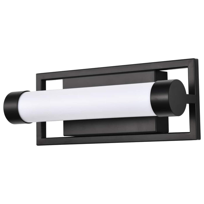 Vanity Nuvo 62-666 Canal LED Small Vanity - Matte Black Finish - White Acrylic Lens Nuvo