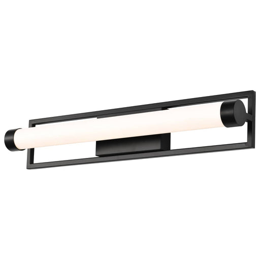 Vanity Nuvo 62-668 Canal LED Medium Vanity - Matte Black Finish - White Acrylic Lens Nuvo