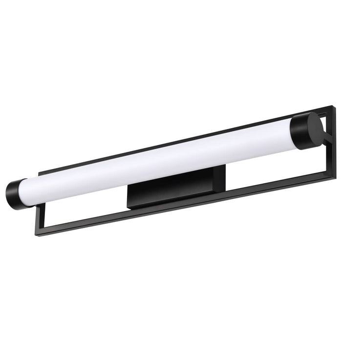 Vanity Nuvo 62-668 Canal LED Medium Vanity - Matte Black Finish - White Acrylic Lens Nuvo