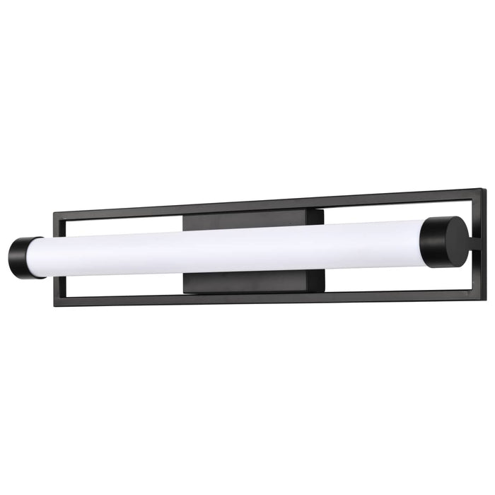 Vanity Nuvo 62-668 Canal LED Medium Vanity - Matte Black Finish - White Acrylic Lens Nuvo