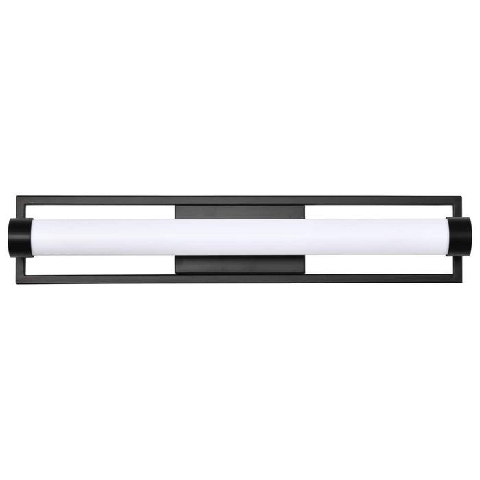 Vanity Nuvo 62-668 Canal LED Medium Vanity - Matte Black Finish - White Acrylic Lens Nuvo