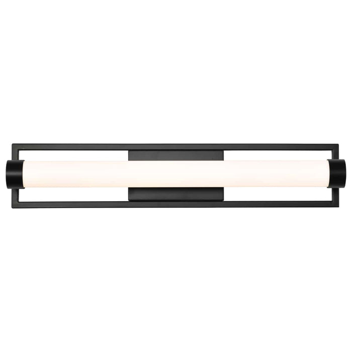 Vanity Nuvo 62-668 Canal LED Medium Vanity - Matte Black Finish - White Acrylic Lens Nuvo