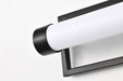 Vanity Nuvo 62-668 Canal LED Medium Vanity - Matte Black Finish - White Acrylic Lens Nuvo