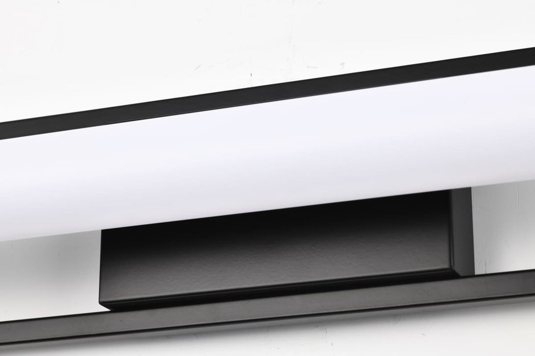 Vanity Nuvo 62-668 Canal LED Medium Vanity - Matte Black Finish - White Acrylic Lens Nuvo