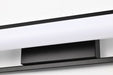 Vanity Nuvo 62-668 Canal LED Medium Vanity - Matte Black Finish - White Acrylic Lens Nuvo