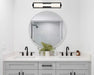 Vanity Nuvo 62-668 Canal LED Medium Vanity - Matte Black Finish - White Acrylic Lens Nuvo