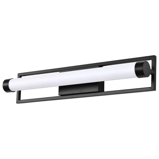 Vanity Nuvo 62-668 Canal LED Medium Vanity - Matte Black Finish - White Acrylic Lens Nuvo