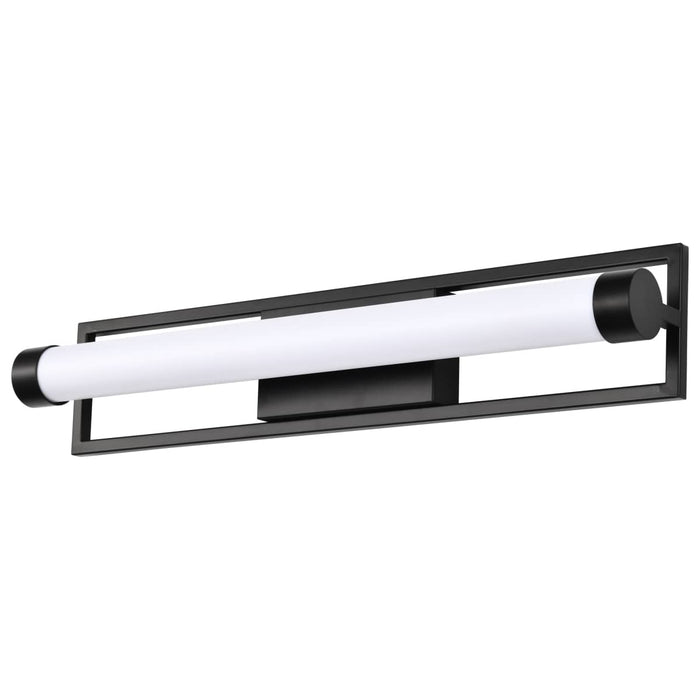 Vanity Nuvo 62-668 Canal LED Medium Vanity - Matte Black Finish - White Acrylic Lens Nuvo