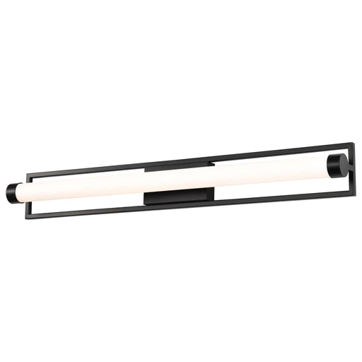 Vanity Nuvo 62-669 Canal LED Large Vanity - Matte Black Finish - White Acrylic Lens Nuvo