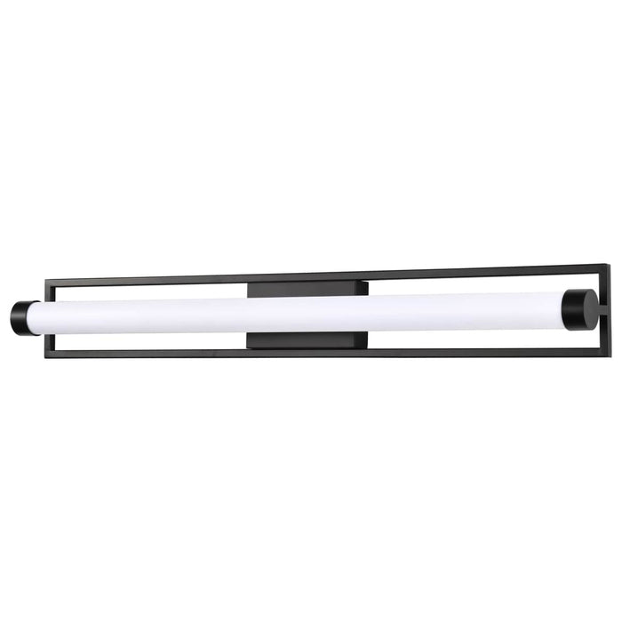 Vanity Nuvo 62-669 Canal LED Large Vanity - Matte Black Finish - White Acrylic Lens Nuvo