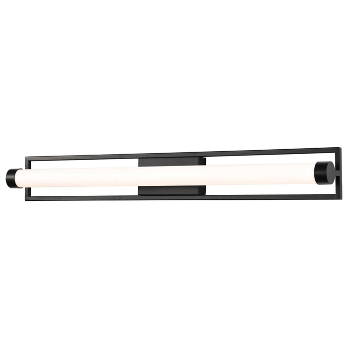 Vanity Nuvo 62-669 Canal LED Large Vanity - Matte Black Finish - White Acrylic Lens Nuvo