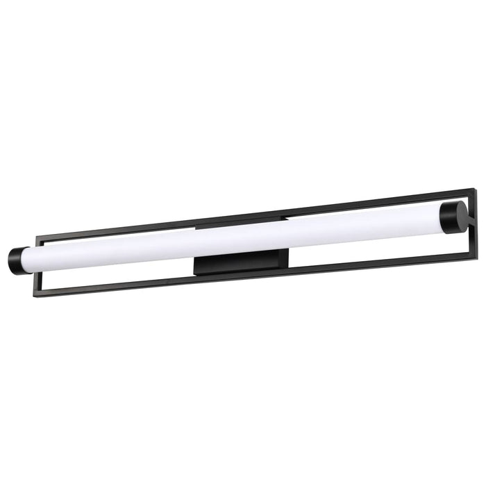 Vanity Nuvo 62-669 Canal LED Large Vanity - Matte Black Finish - White Acrylic Lens Nuvo