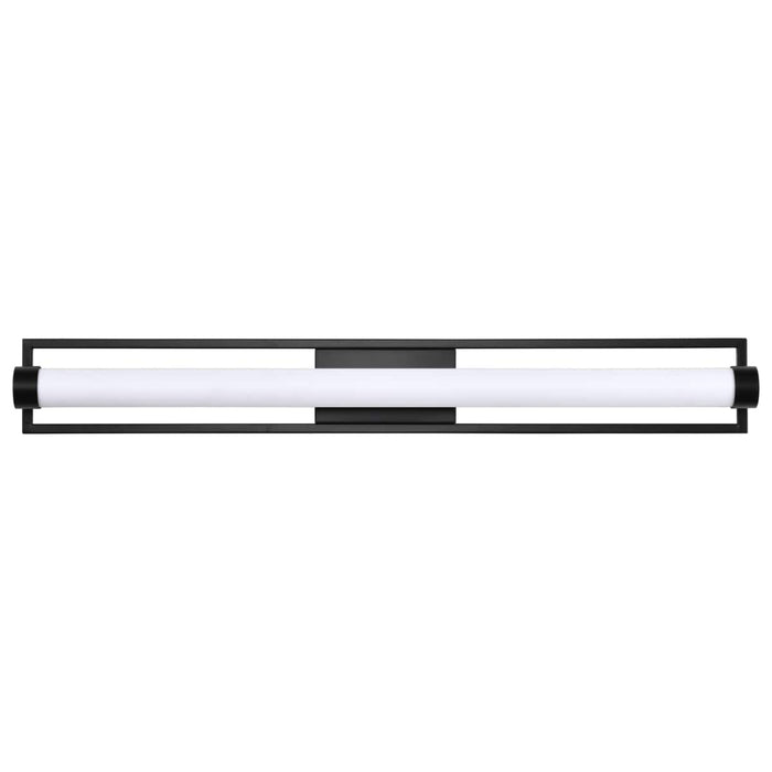 Vanity Nuvo 62-669 Canal LED Large Vanity - Matte Black Finish - White Acrylic Lens Nuvo