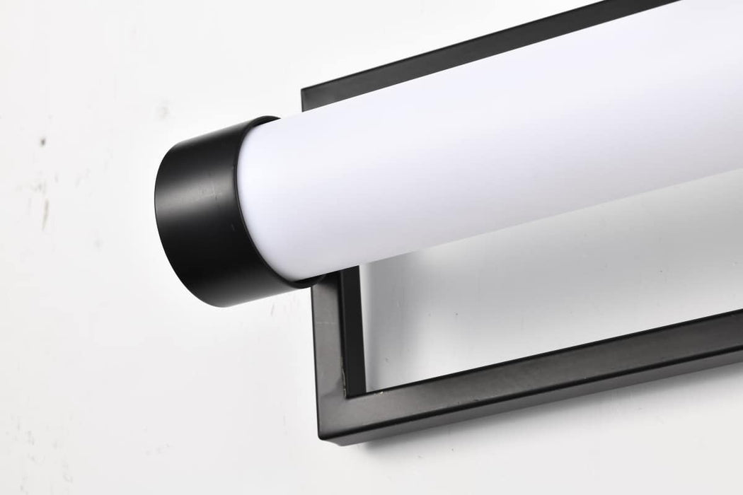 Vanity Nuvo 62-669 Canal LED Large Vanity - Matte Black Finish - White Acrylic Lens Nuvo