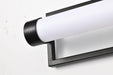 Vanity Nuvo 62-669 Canal LED Large Vanity - Matte Black Finish - White Acrylic Lens Nuvo