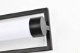 Vanity Nuvo 62-669 Canal LED Large Vanity - Matte Black Finish - White Acrylic Lens Nuvo