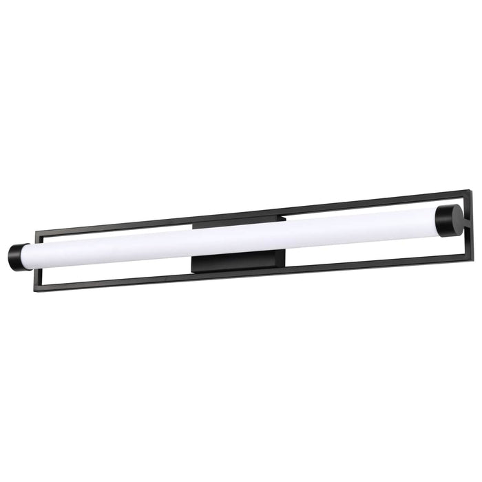 Vanity Nuvo 62-669 Canal LED Large Vanity - Matte Black Finish - White Acrylic Lens Nuvo