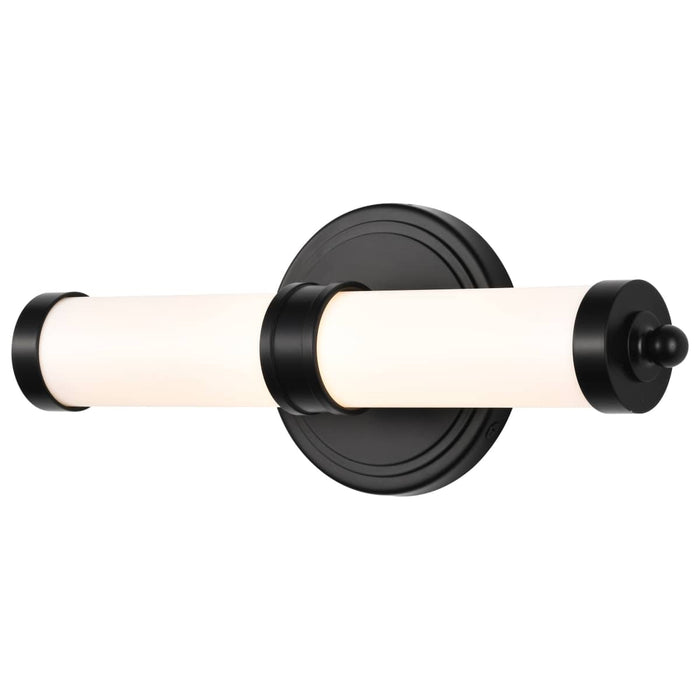 Vanity Nuvo 62-676 Kagen LED Small Vanity - Matte Black Finish - White Acrylic Lens Nuvo