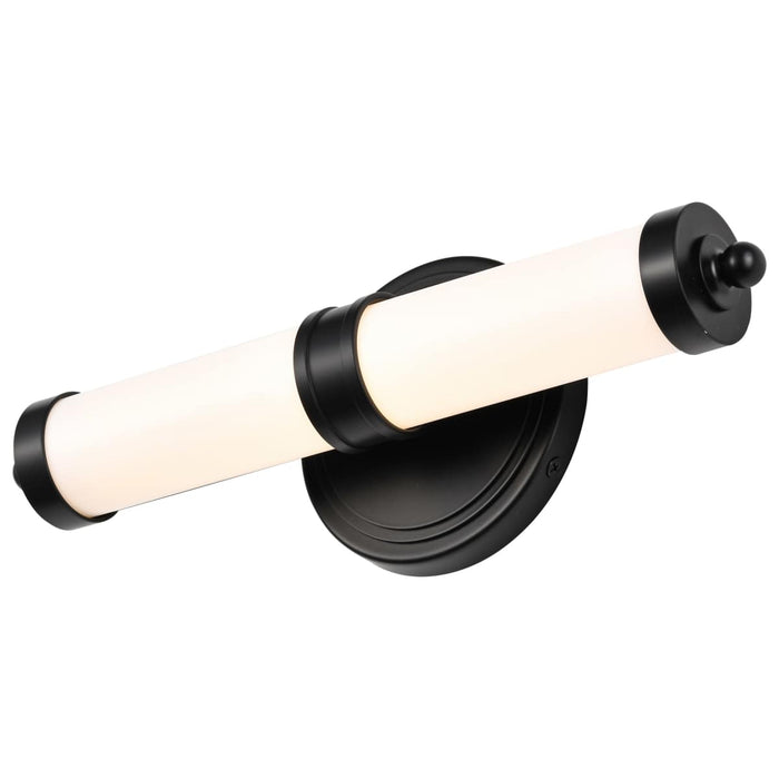 Vanity Nuvo 62-676 Kagen LED Small Vanity - Matte Black Finish - White Acrylic Lens Nuvo