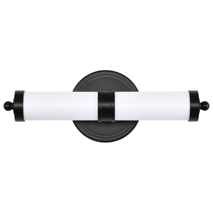 Vanity Nuvo 62-676 Kagen LED Small Vanity - Matte Black Finish - White Acrylic Lens Nuvo