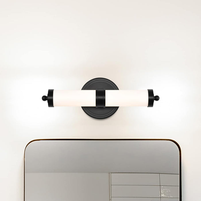 Vanity Nuvo 62-676 Kagen LED Small Vanity - Matte Black Finish - White Acrylic Lens Nuvo