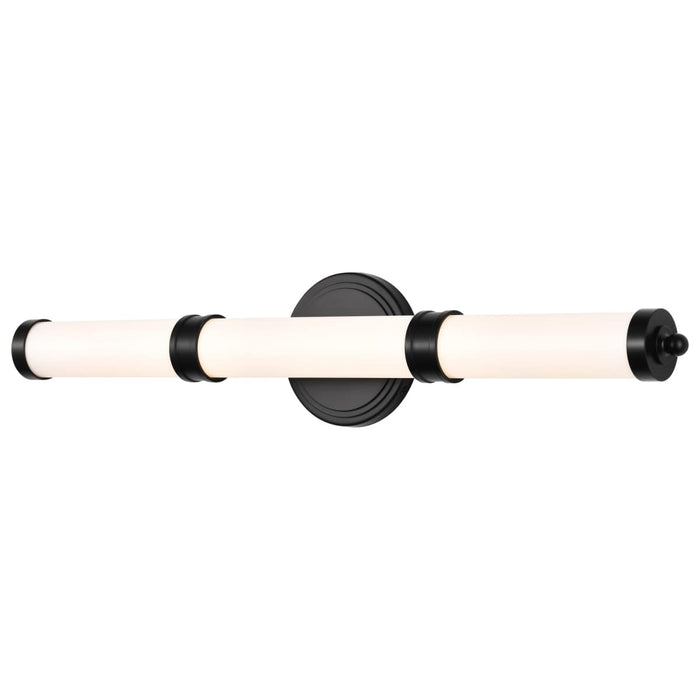 Vanity Nuvo 62-678 Kagen LED Medium Vanity - Matte Black Finish - White Acrylic Lens Nuvo