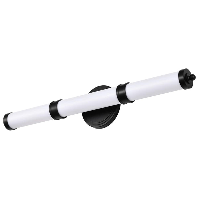 Vanity Nuvo 62-678 Kagen LED Medium Vanity - Matte Black Finish - White Acrylic Lens Nuvo