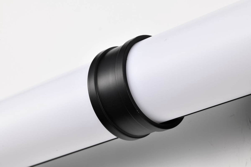 Vanity Nuvo 62-678 Kagen LED Medium Vanity - Matte Black Finish - White Acrylic Lens Nuvo