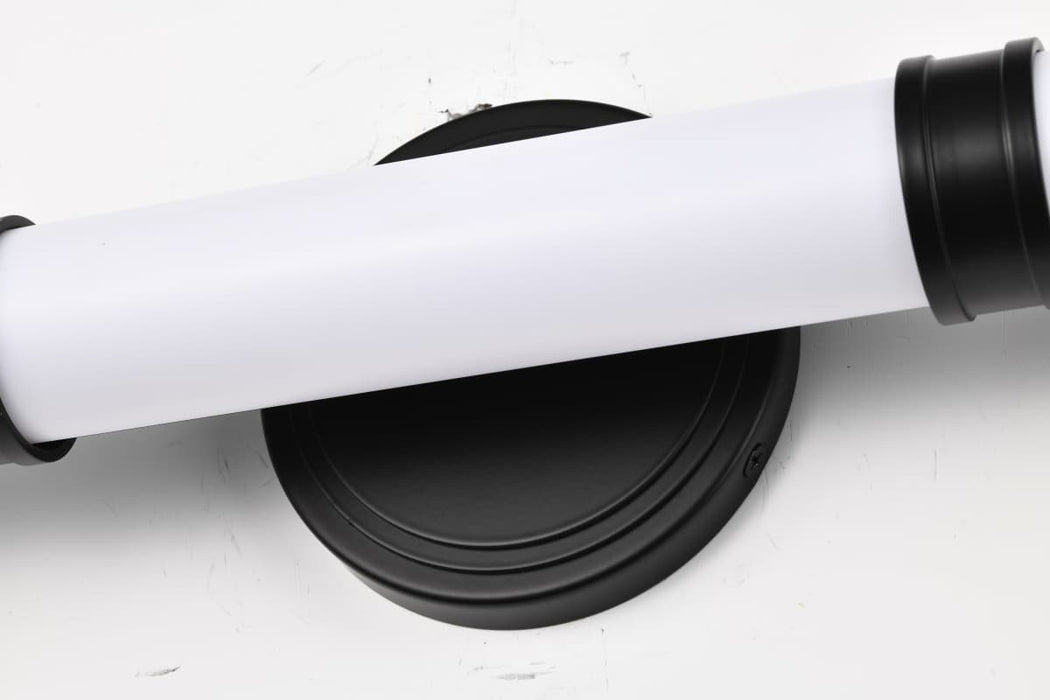 Vanity Nuvo 62-678 Kagen LED Medium Vanity - Matte Black Finish - White Acrylic Lens Nuvo