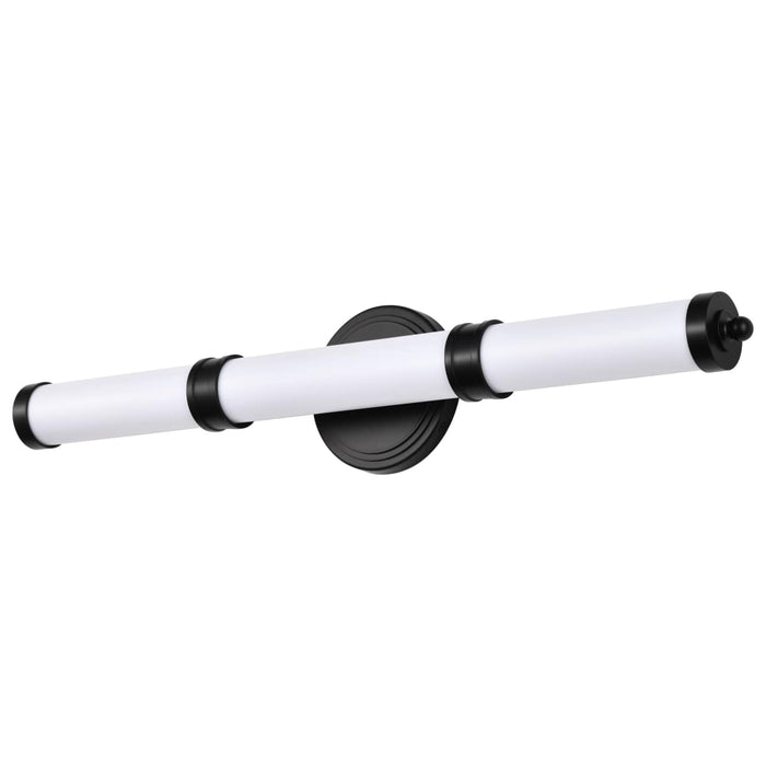 Vanity Nuvo 62-678 Kagen LED Medium Vanity - Matte Black Finish - White Acrylic Lens Nuvo