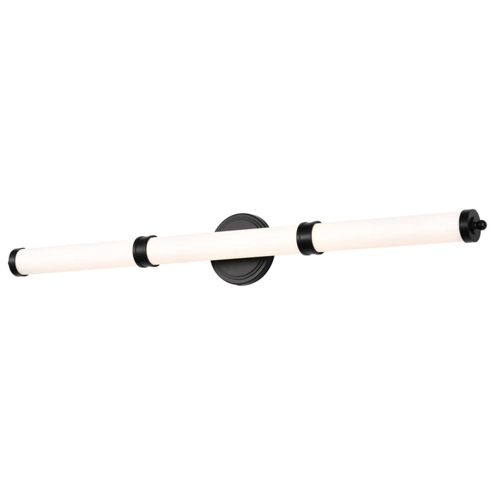 Vanity Nuvo 62-679 Kagen LED Large Vanity - Matte Black Finish - White Acrylic Lens Nuvo