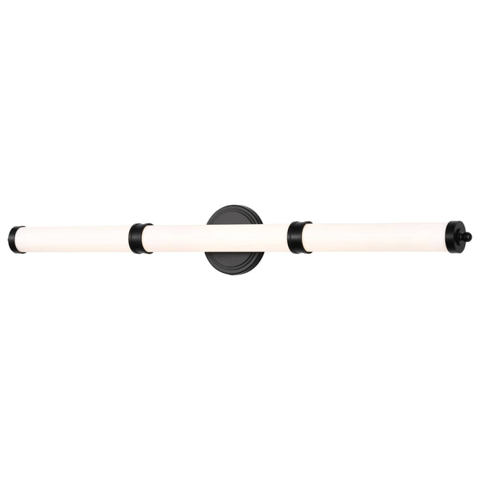 Vanity Nuvo 62-679 Kagen LED Large Vanity - Matte Black Finish - White Acrylic Lens Nuvo