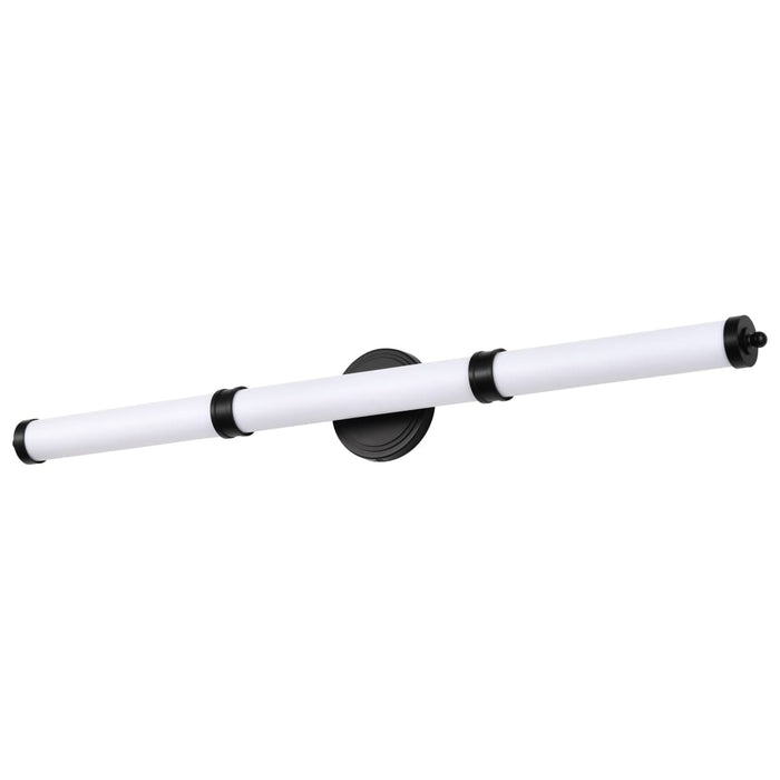 Vanity Nuvo 62-679 Kagen LED Large Vanity - Matte Black Finish - White Acrylic Lens Nuvo
