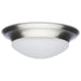 Flush Mount Nuvo 62-686 18W - Flush Mount Twist & Lock Fixture - LED - 12 in. - Brushed Nickel Finish - Frosted Glass Nuvo