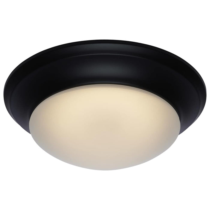 Flush Mount Nuvo 62-687 18W - Flush Mount Twist & Lock Fixture - LED - 12 in. - Matte Black Finish - Frosted Glass Nuvo
