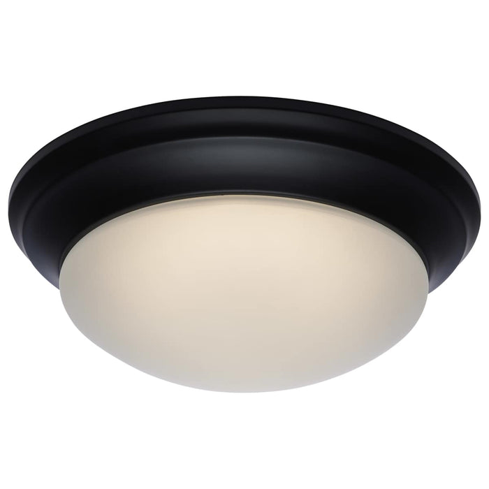 Flush Mount Nuvo 62-689 25W - Flush Mount Twist & Lock Fixture - LED - 14 in. - Matte Black Finish - Frosted Glass Nuvo